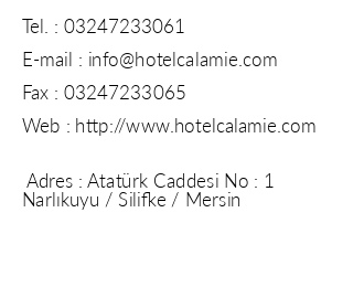 Calamie Hotel iletiim bilgileri